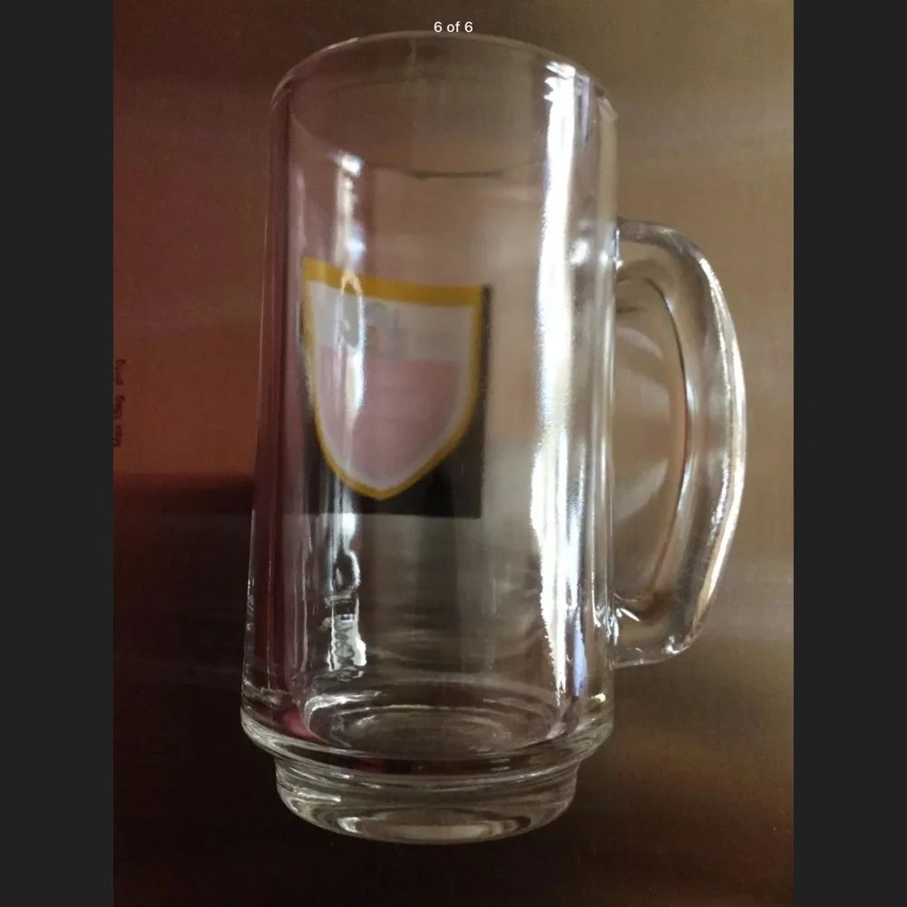 Vintage Biere O'Keefe Ale Beer Mug Glass Stein Collector Red Yellow Canada